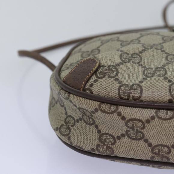 GUCCI GG Supreme Web Sherry Line Shoulder Bag PVC Beige 156 02 066 Auth 76829 - Picture 14 of 16